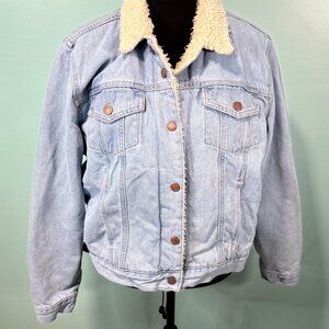 Levi's Cream Sherpa Lined Jean Jacket XXL                 Lot O